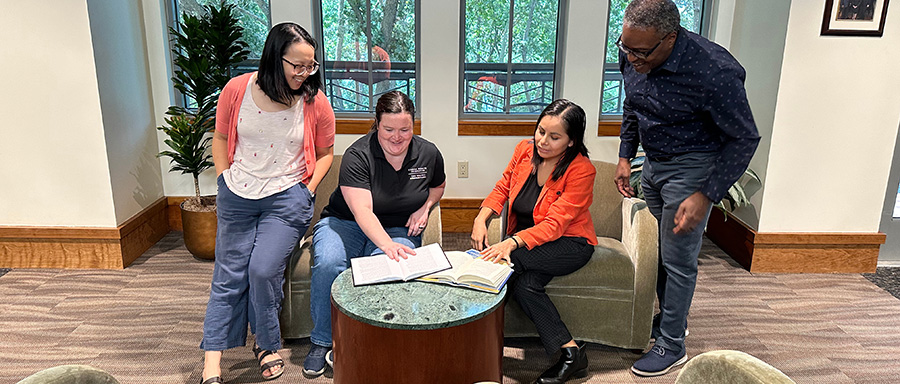 The Learning and Evaluation team at work